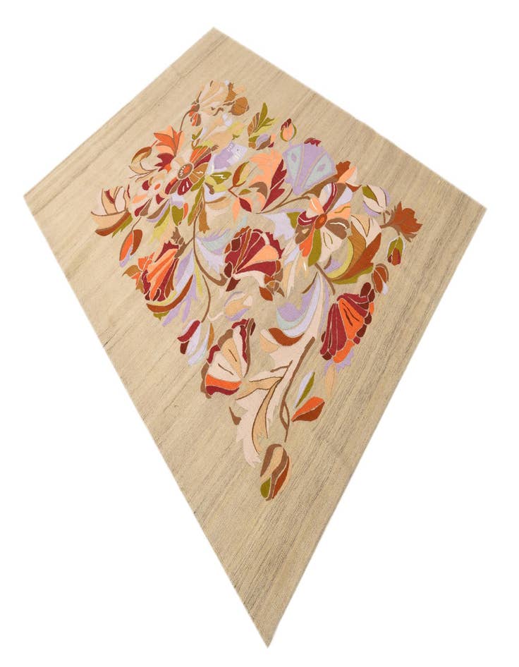 Detail image of  5' 10 x 8' 1  Hand Woven Kilim Modern Rug