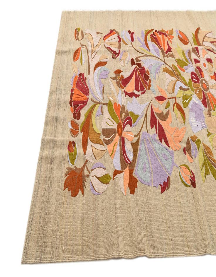 Detail image of  5' 10 x 8' 1  Hand Woven Kilim Modern Rug