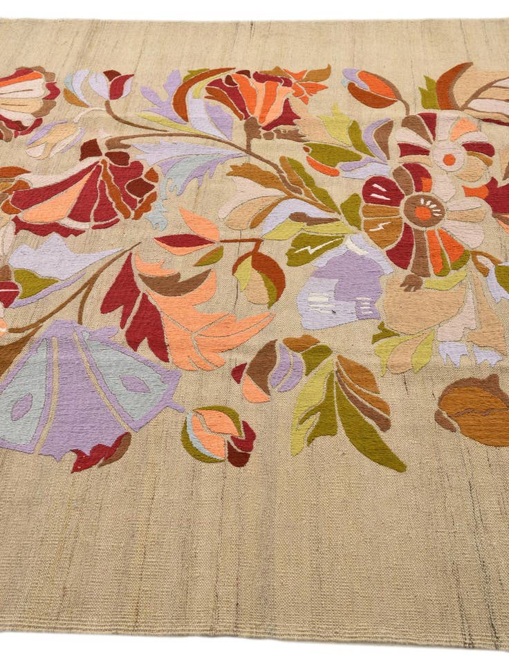 Detail image of  5' 10 x 8' 1  Hand Woven Kilim Modern Rug