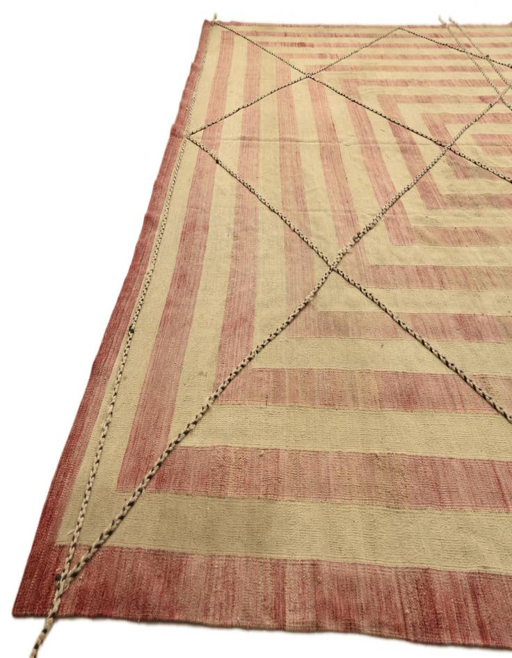 Detail image of  11' 2 x 14' 2  Hand Woven Kilim Modern Wool Rug