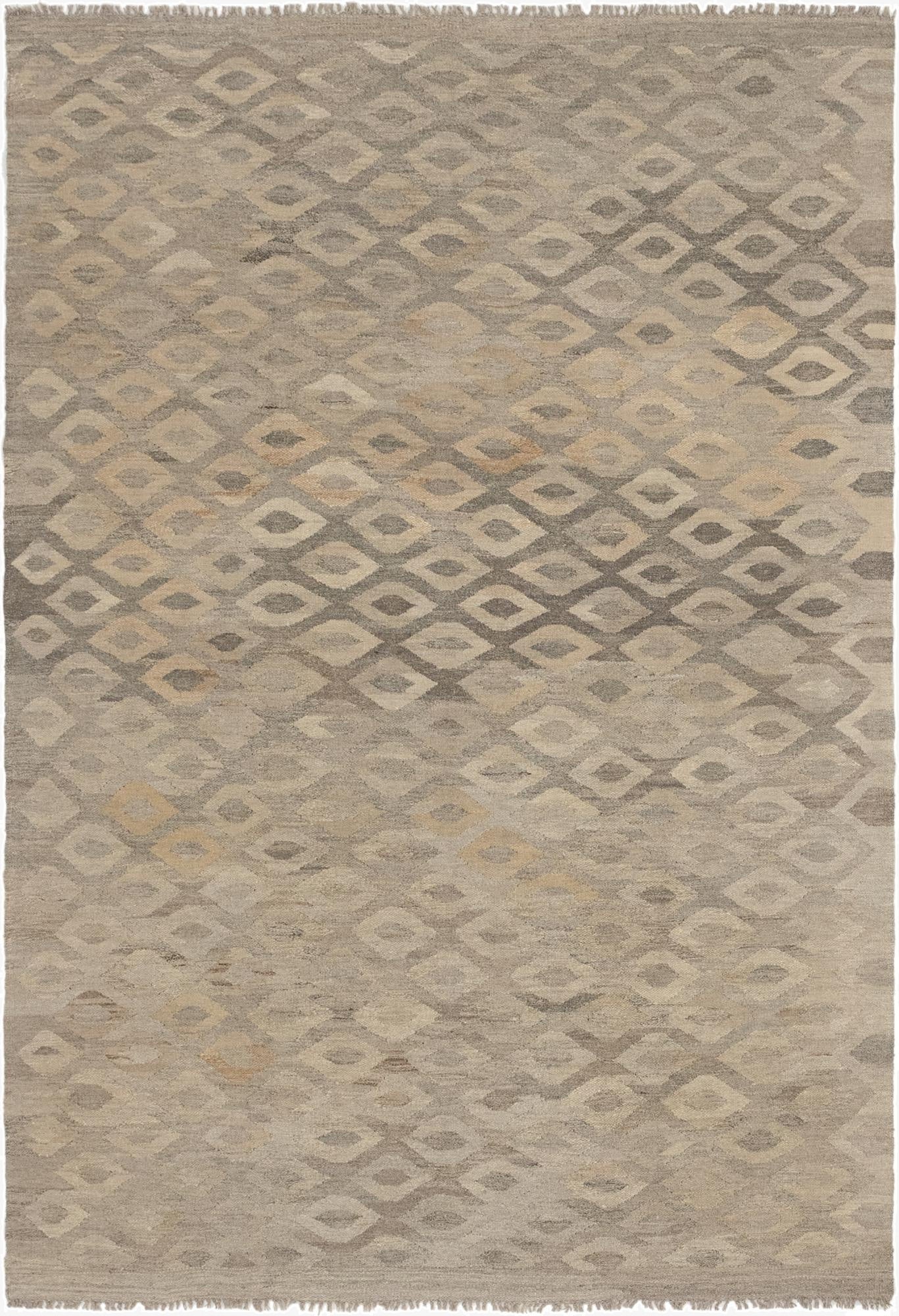  5' 7 x 8'  Hand Woven Kilim Modern Wool Rug