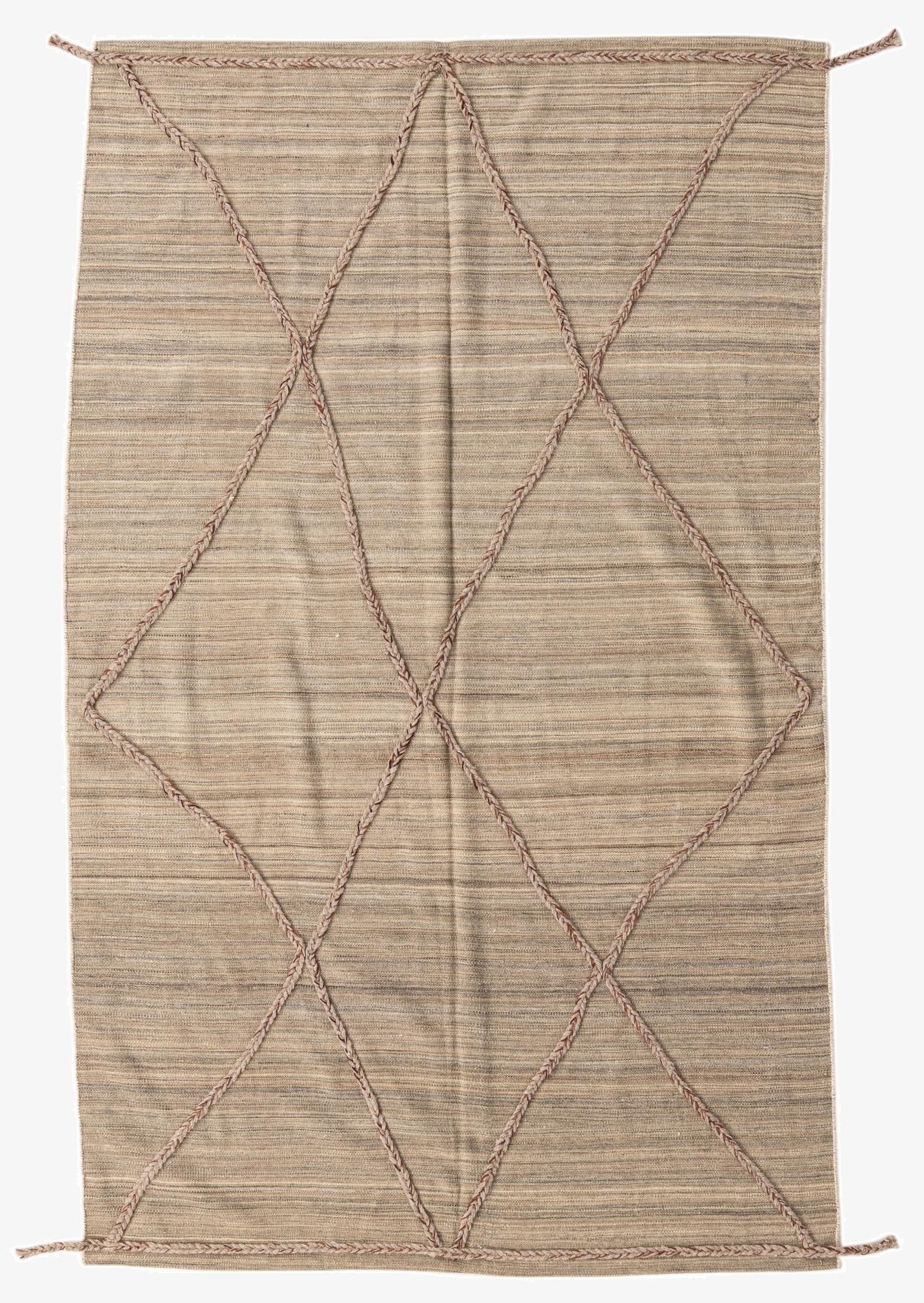  5' x 8'  Hand Woven Kilim Modern Wool Rug