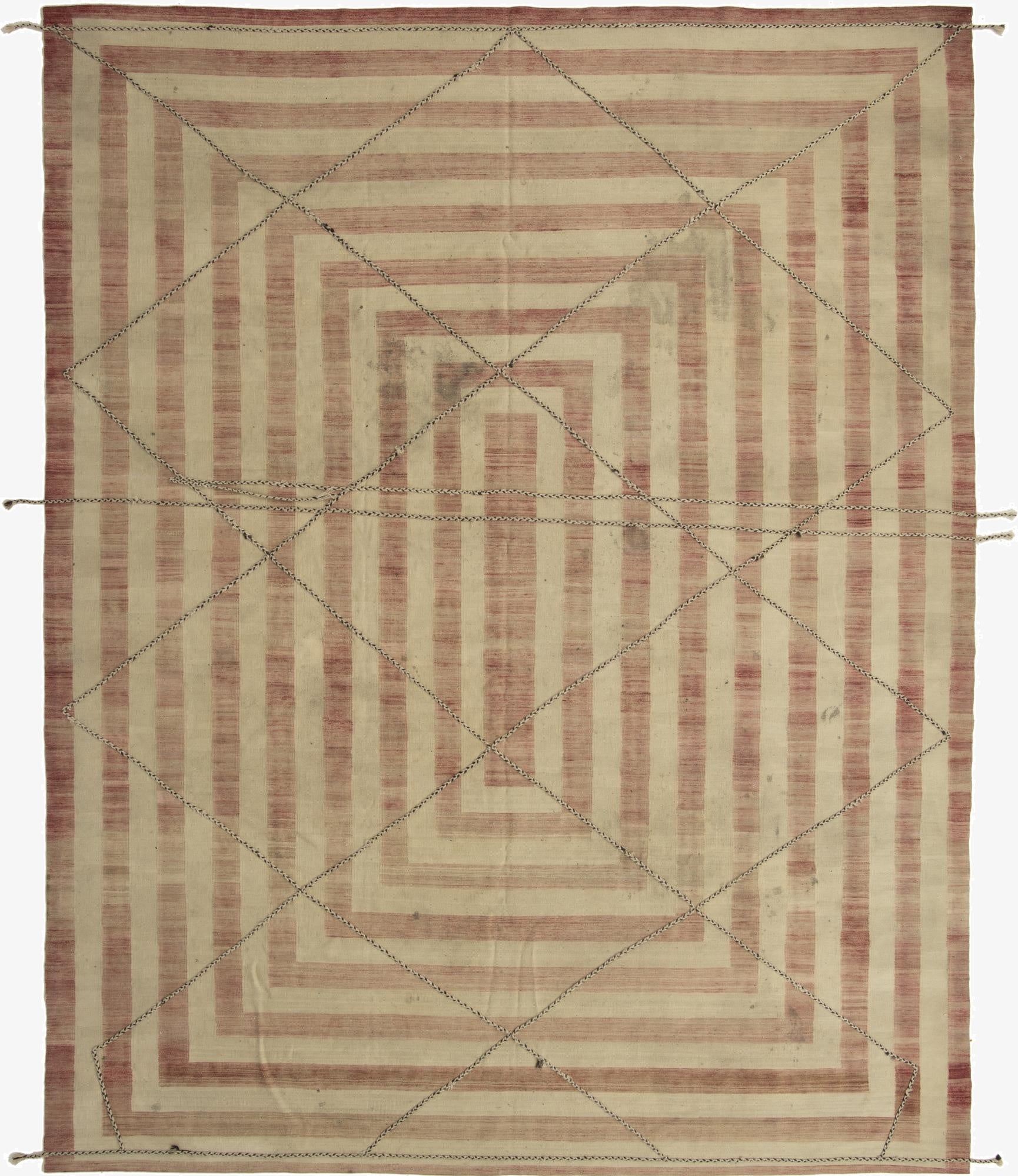  11' 2 x 14' 2  Hand Woven Kilim Modern Wool Rug