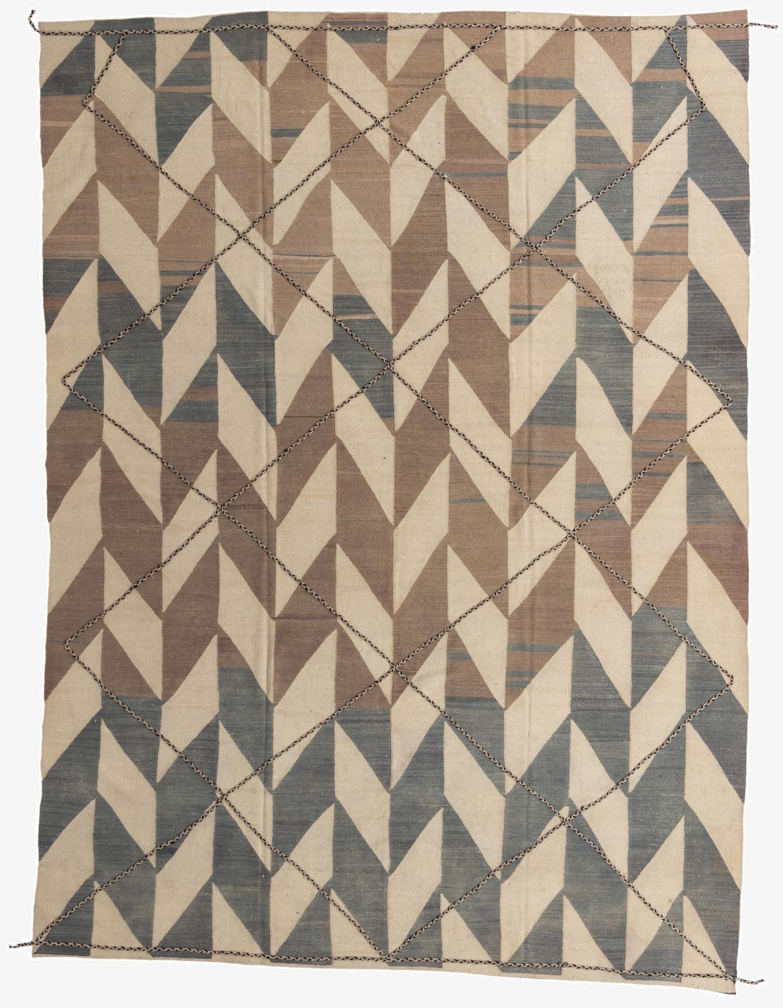  10' 1 x 13' 6  Hand Woven Kilim Modern Wool Rug