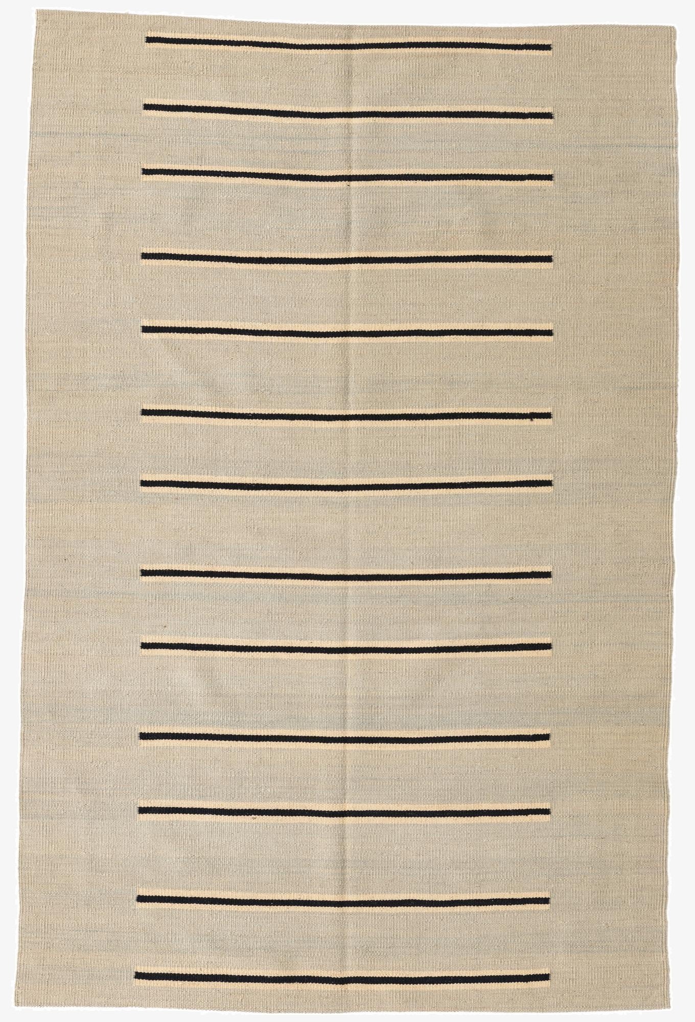  4' x 6' 1  Hand Woven Kilim Modern Wool Rug