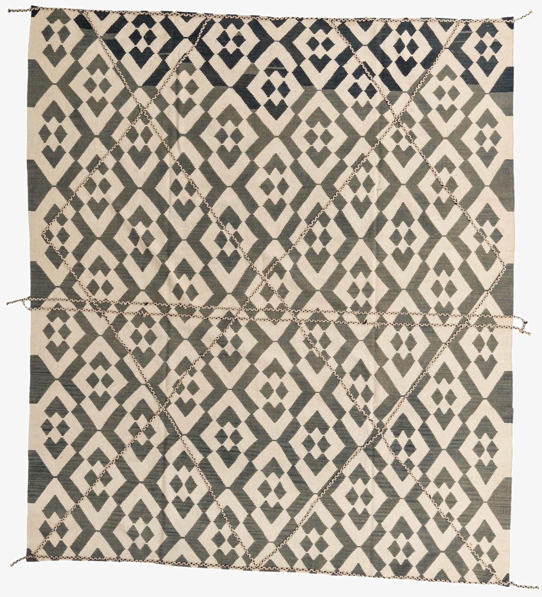  8' 8 x 9' 10  Hand Woven Kilim Modern Wool Rug