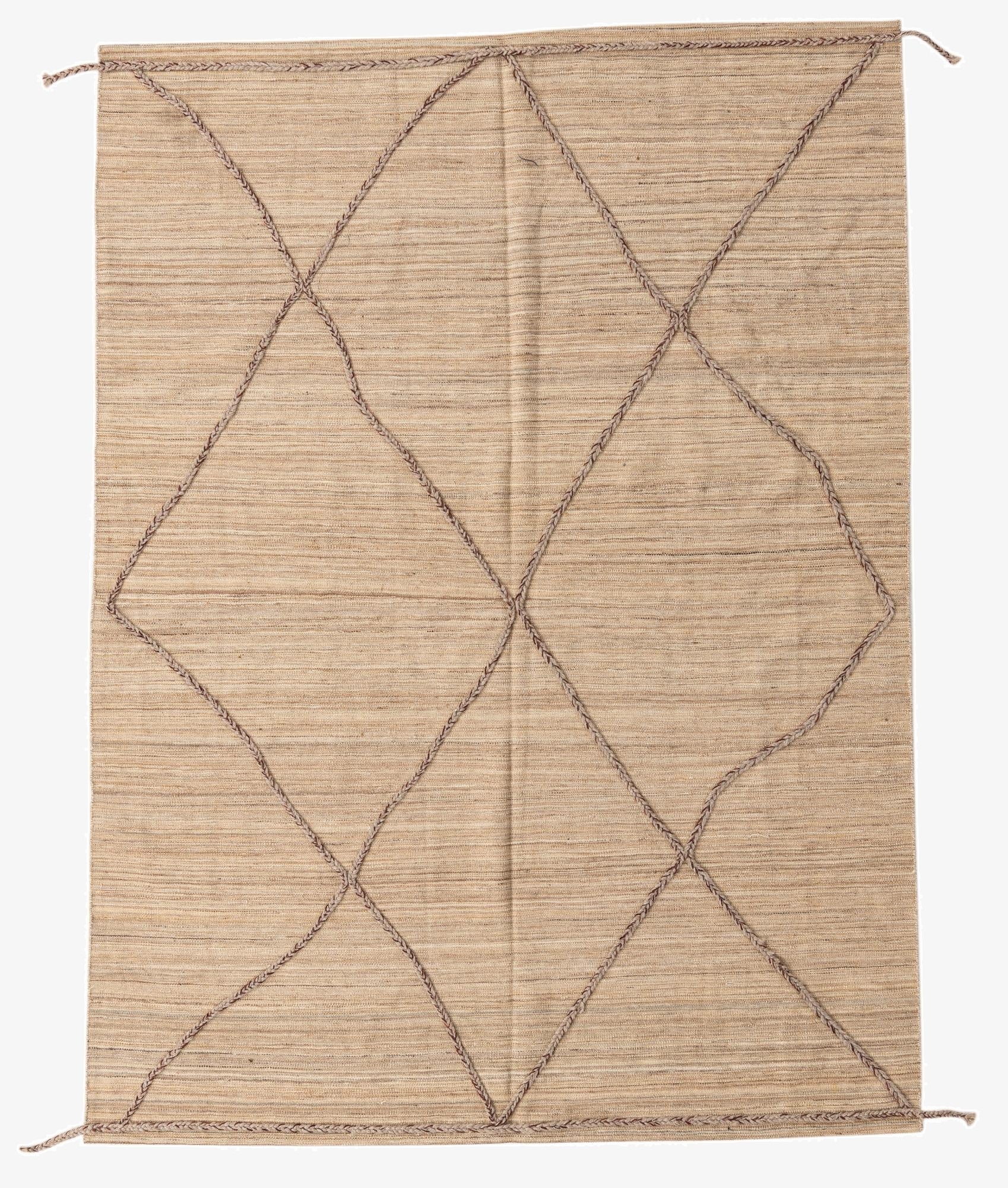  6' 2 x 8' 4  Hand Woven Kilim Modern Wool Rug