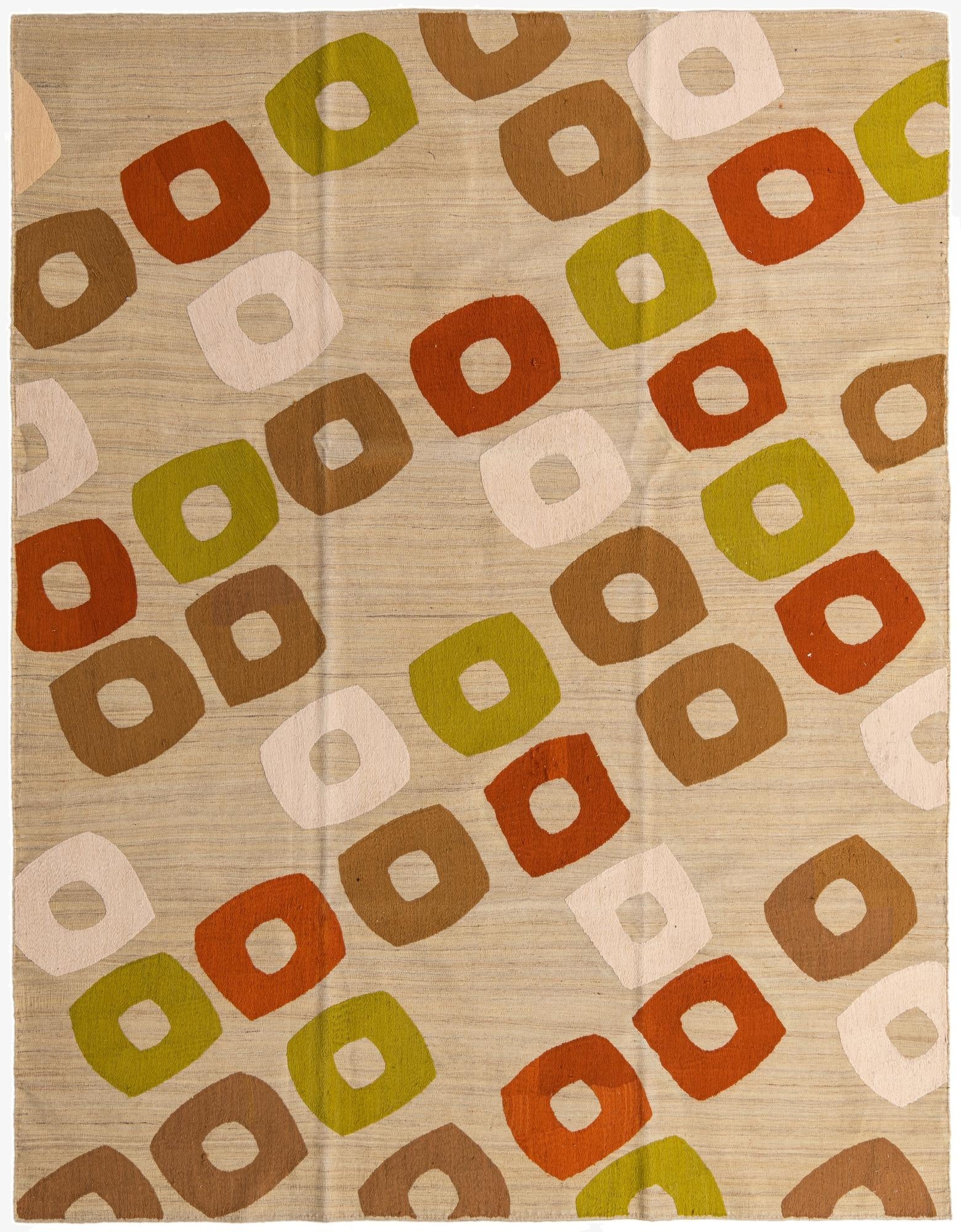  7' 8 x 9' 10  Hand Woven Kilim Modern Rug