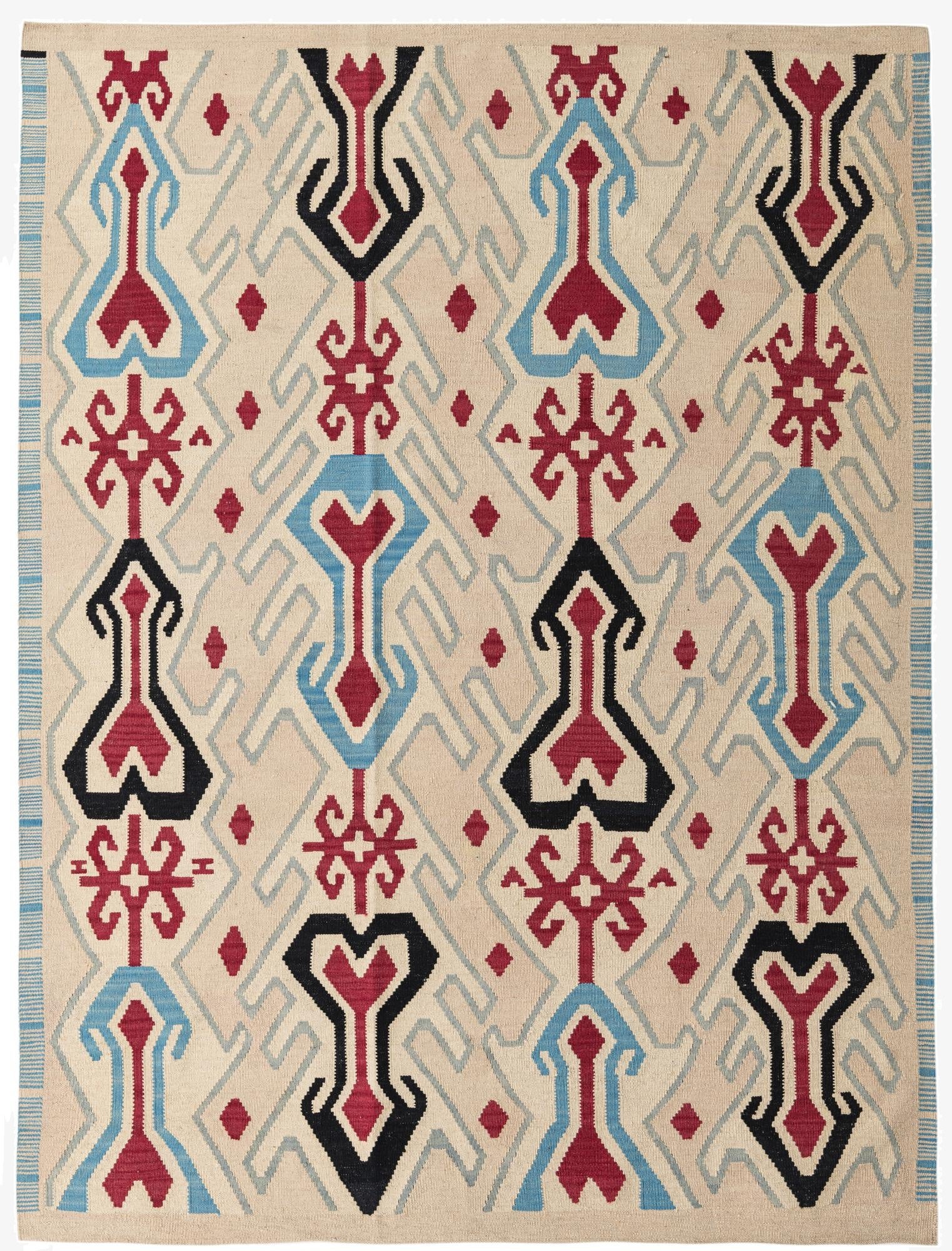  6' 1 x 8'  Hand Woven Kilim Modern Wool Rug