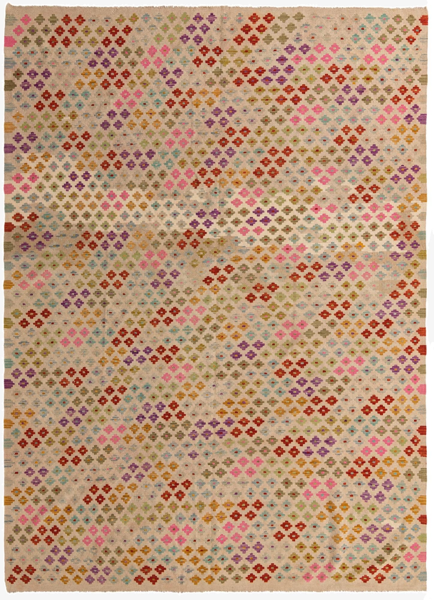  8' 2 x 11' 4  Hand Woven Kilim Modern Wool Rug