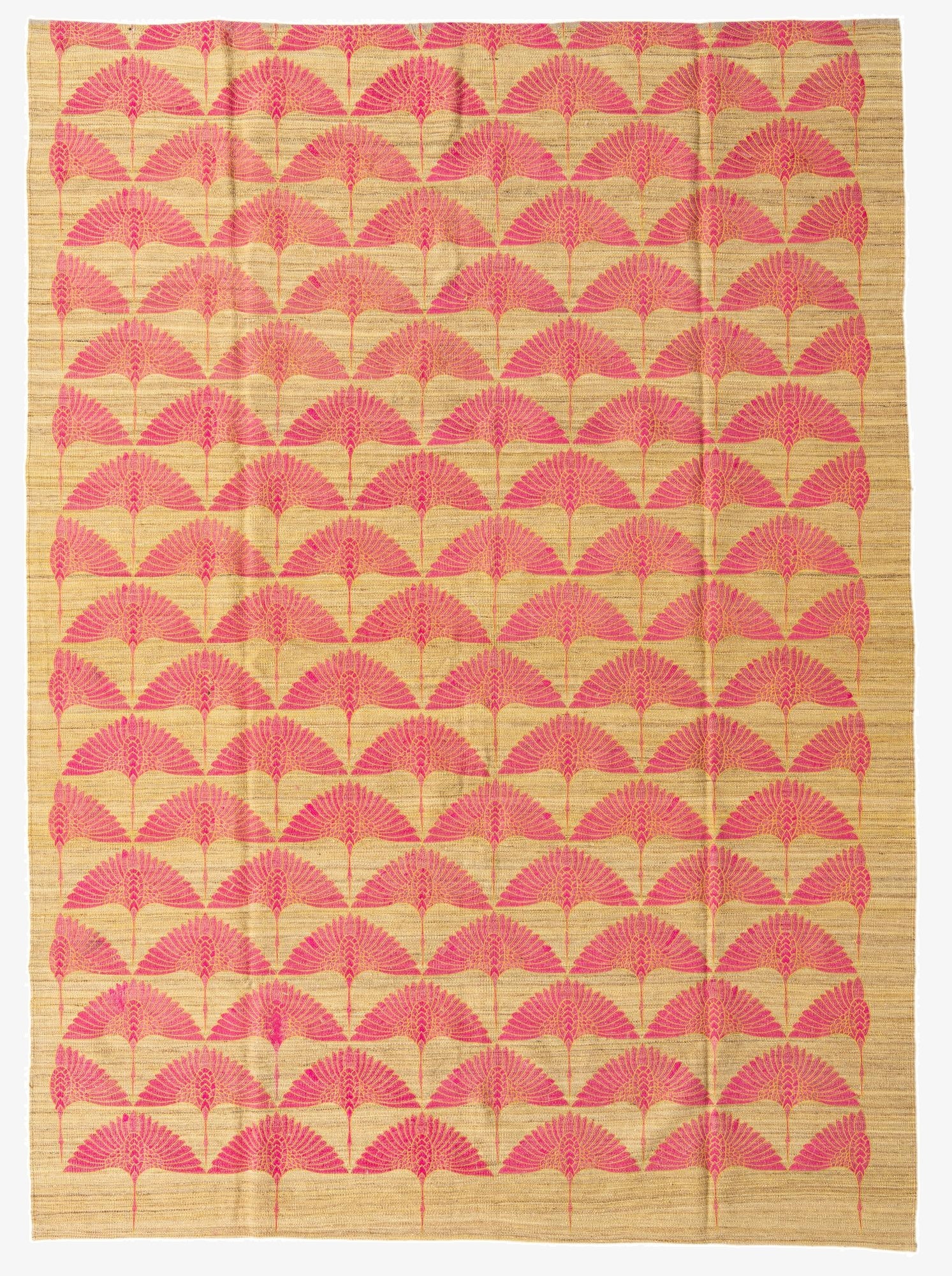  7' 3 x 9' 10  Hand Woven Kilim Modern Wool Rug