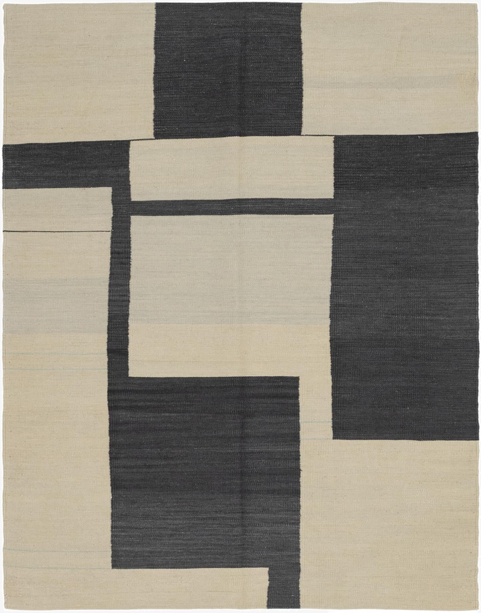  5' x 6' 4  Hand Woven Kilim Modern Wool Rug