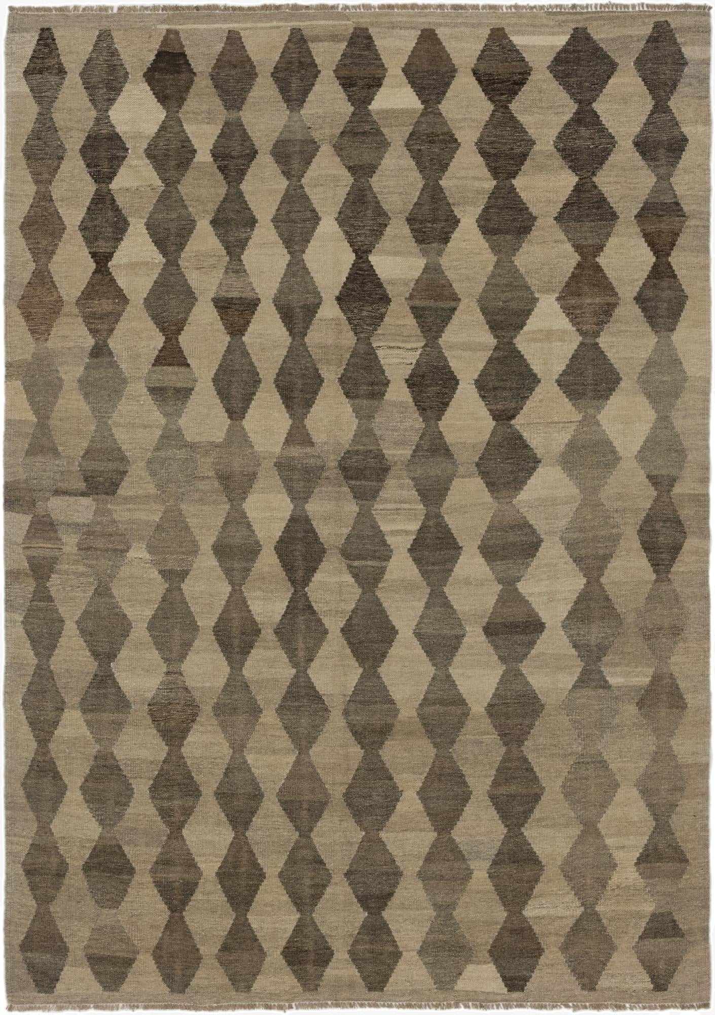  5' 3 x 7' 7  Hand Woven Kilim Modern Wool Rug
