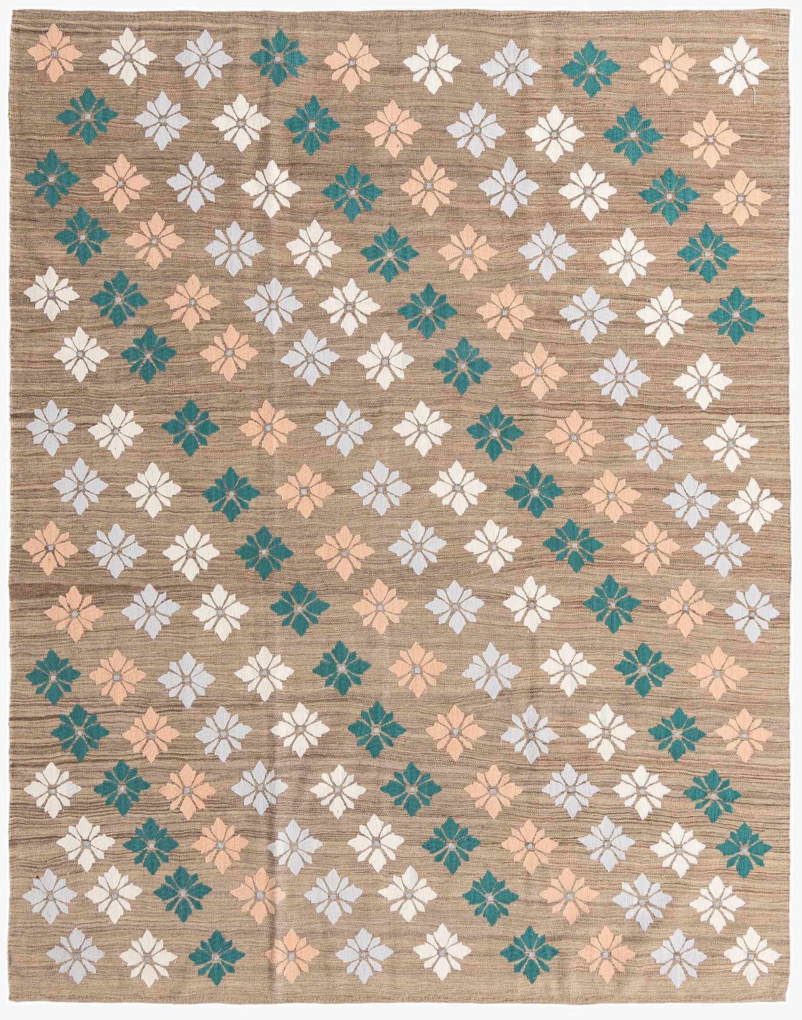  7' 3 x 9' 3  Hand Woven Kilim Modern Rug