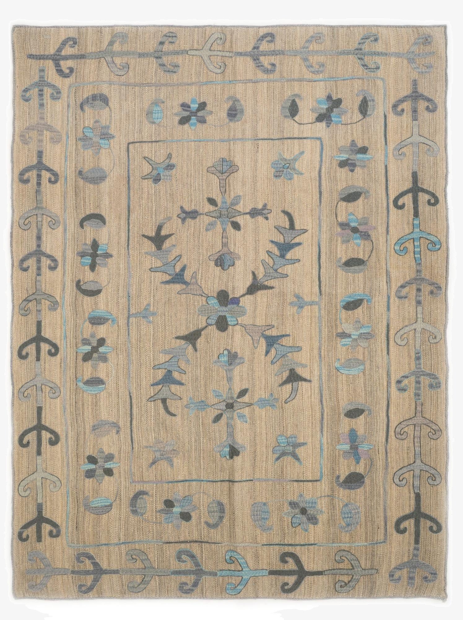  5' 11 x 7' 8  Hand Knotted Kilim Wool Rug