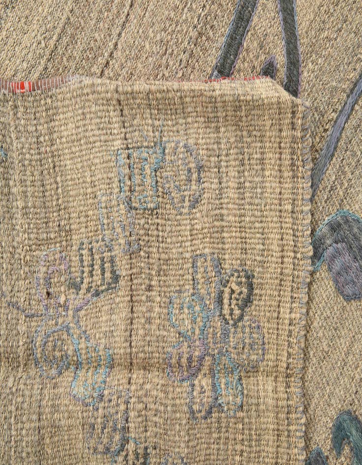 Detail image of  6' 8 x 9' 5  Hand Woven Kilim Suzani Wool Rug