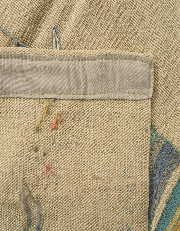 Detail image of  3' 2 x 4' 8  Hand Woven Kilim Suzani Wool Rug