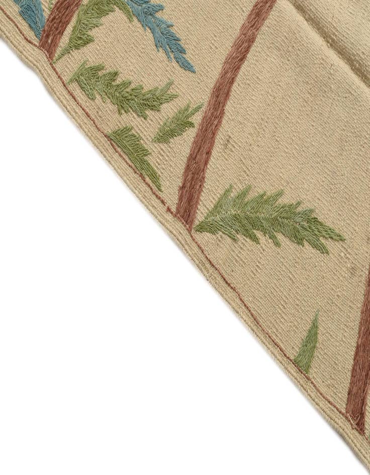 Detail image of  4' 2 x 5' 10  Hand Woven Kilim Suzani Wool Rug