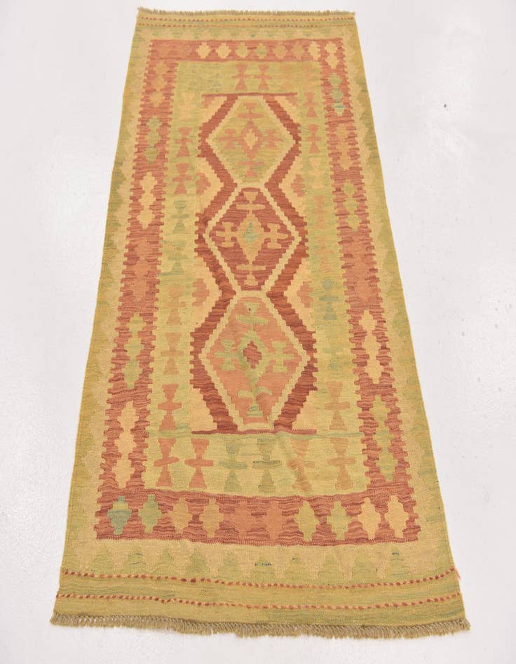 Detail image of  3' x 4' 9  Hand Woven Kilim Waziri Wool Rug