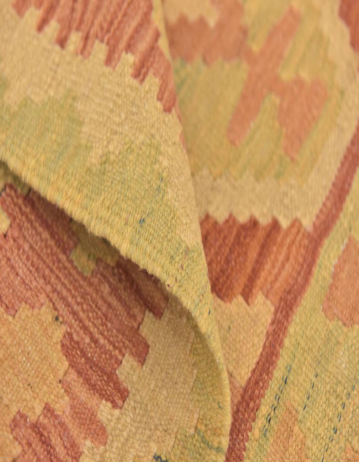 Detail image of  3' x 4' 9  Hand Woven Kilim Waziri Wool Rug