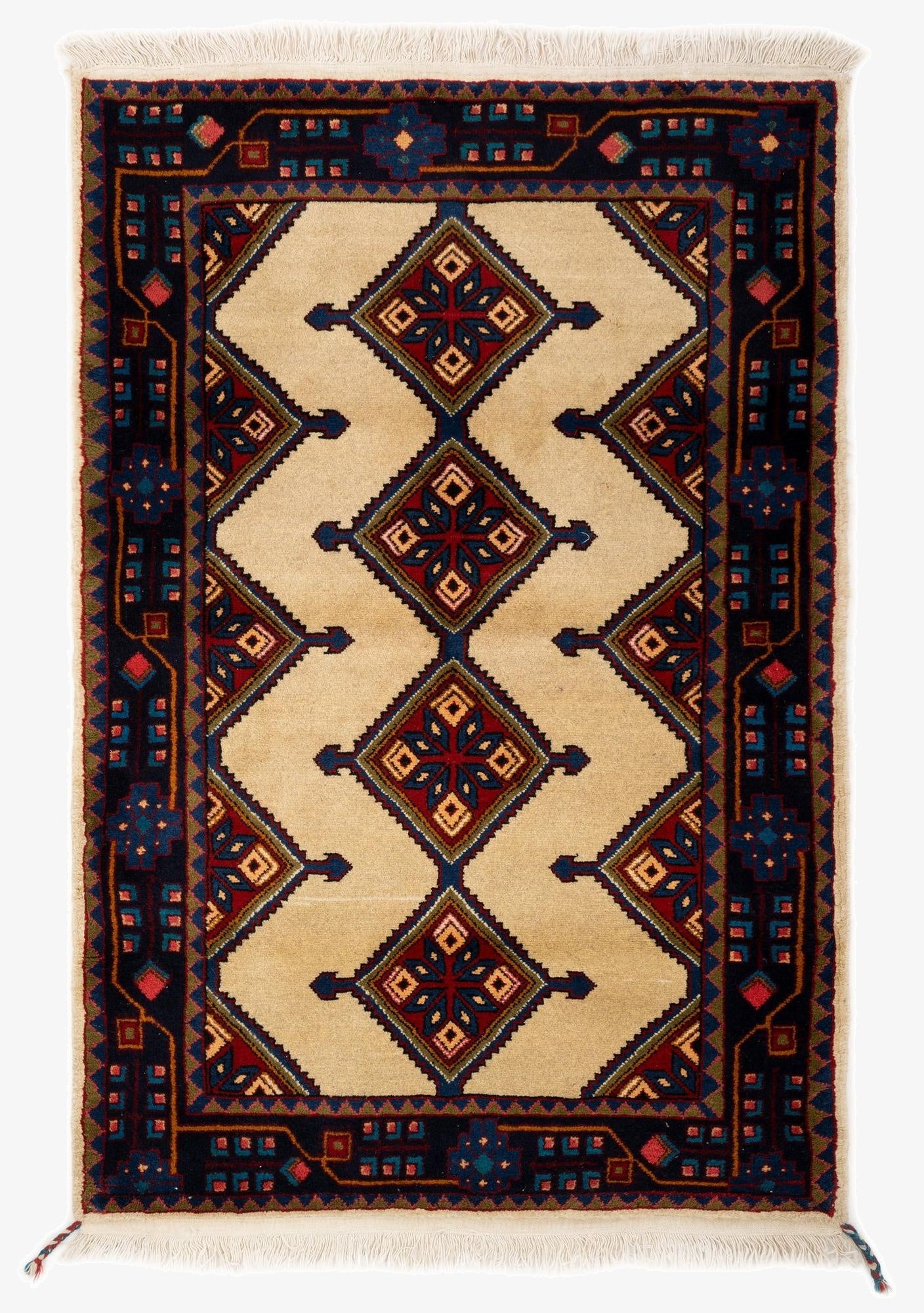  3' 6 x 5'  Hand Knotted Koliaei Persian Wool Rug