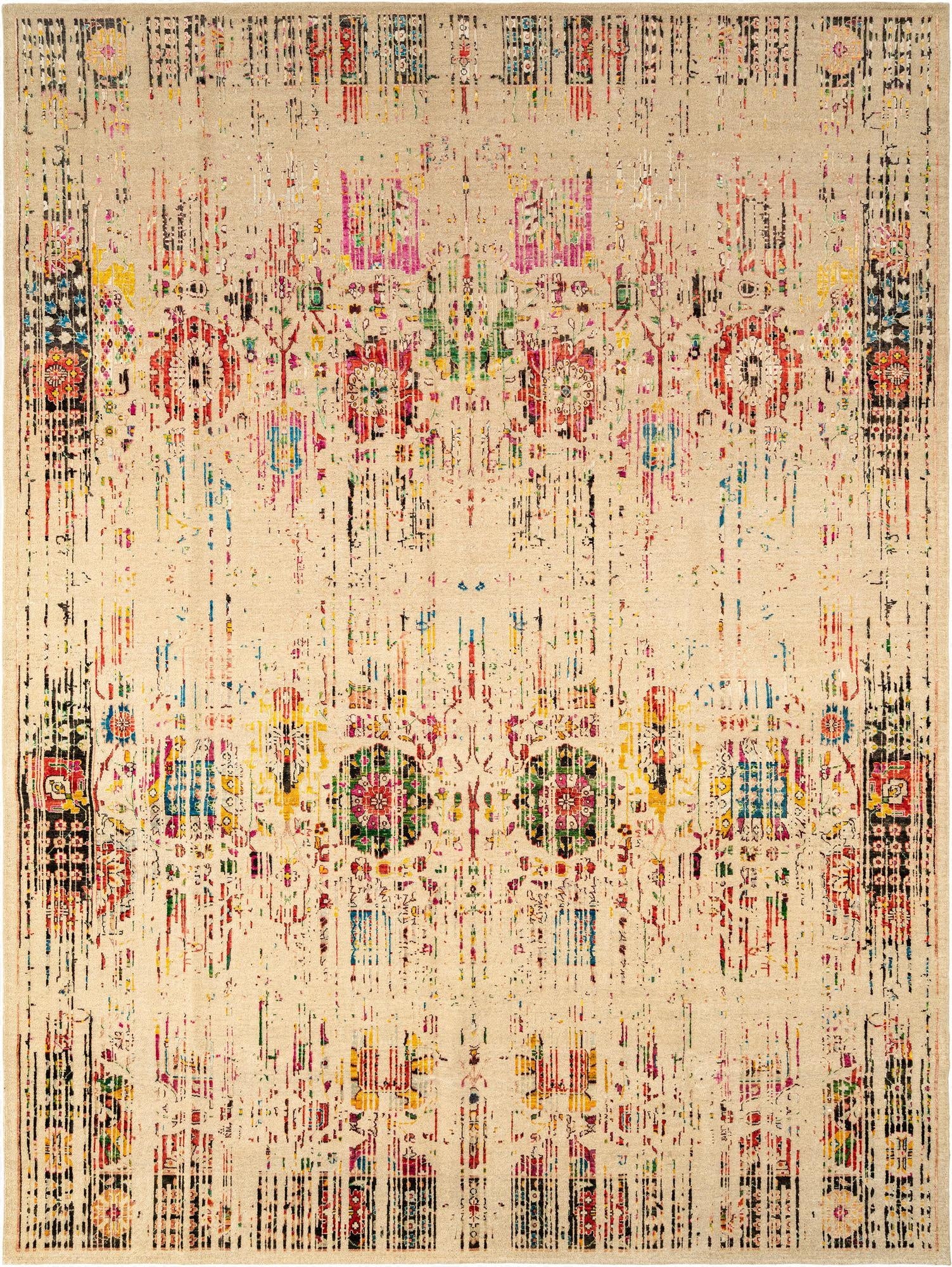  9' 10 x 13' 1  Hand Knotted Kundan Rug