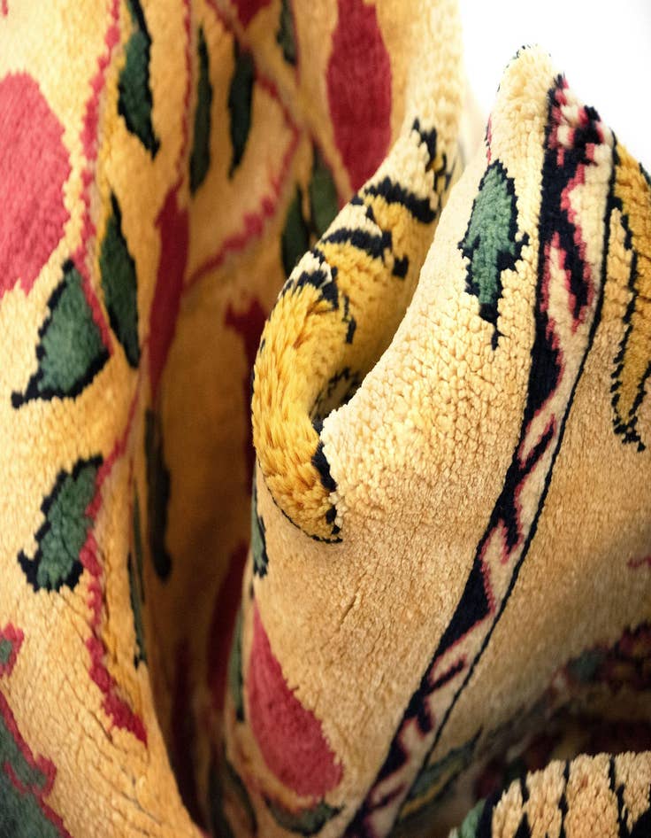 Detail image of  6' 5 x 9' 6  Hand Knotted Kurdish-Gabbe Persian Wool Rug