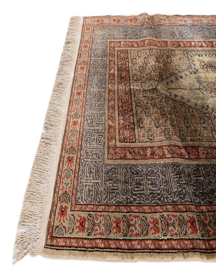 Detail image of  3' 10 x 5' 11  Hand Knotted Lahour Oriental Wool Rug