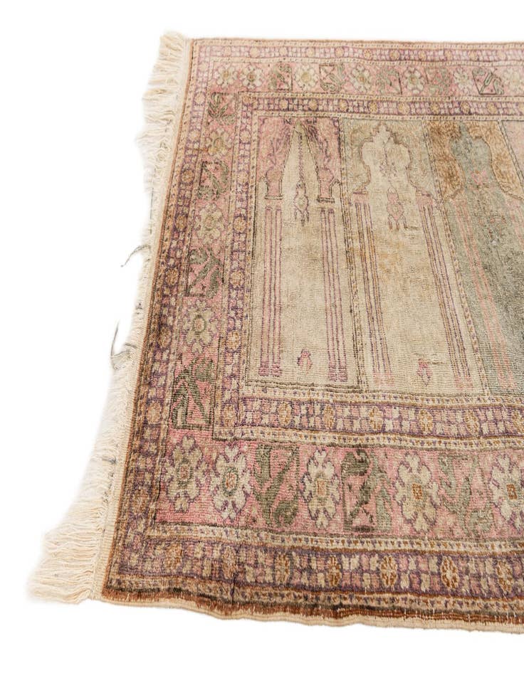 Detail image of  3' x 4' 1  Hand Knotted Lahour Wool Rug