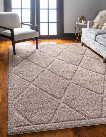  5' x 8' Lattice Shag Rug