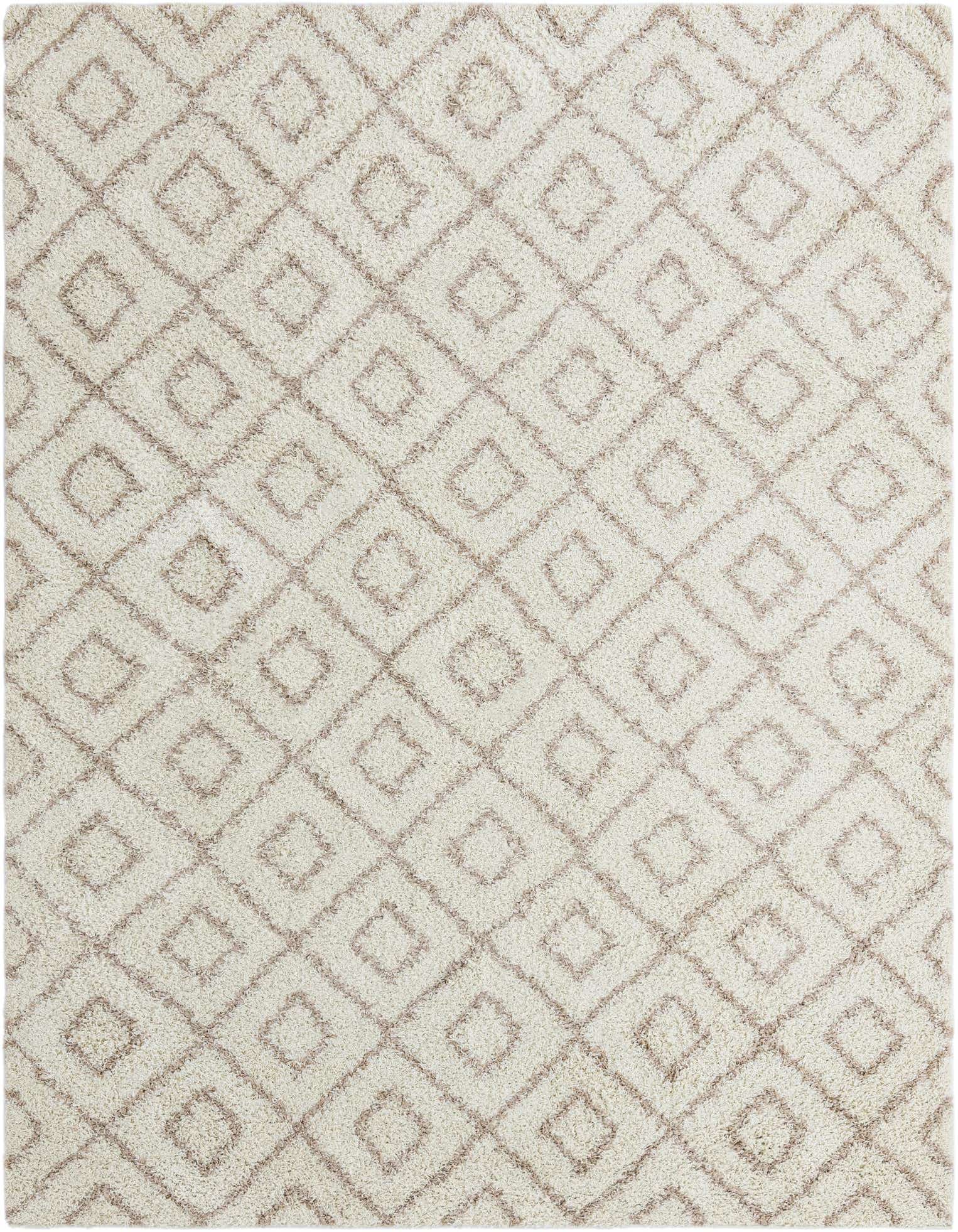Primary image  9' x 12' Lattice Shag Rug
