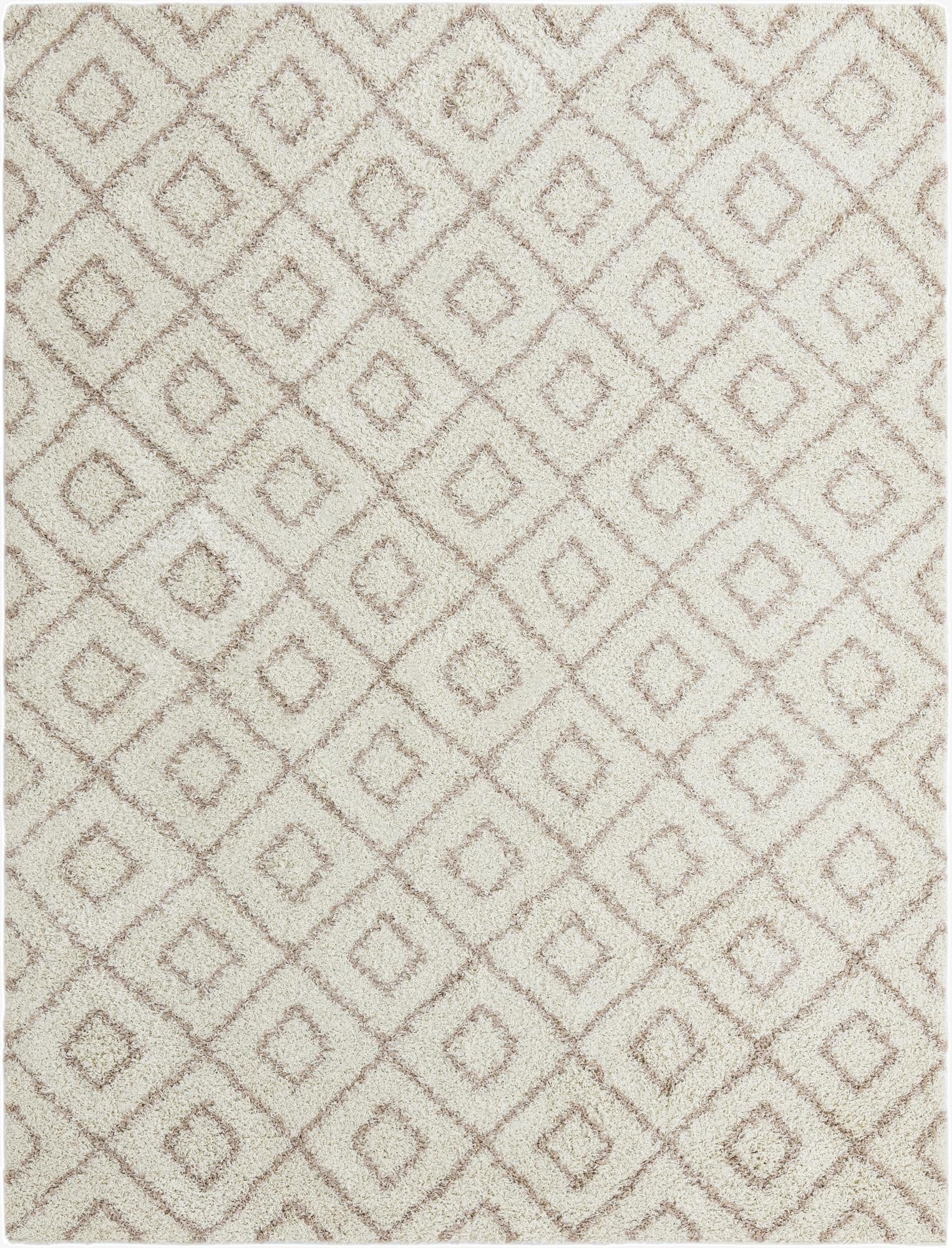  9' x 12' Lattice Shag Rug