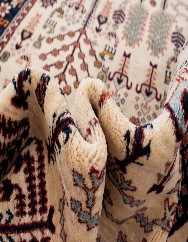 Detail image of  5' 3 x 7' 5  Hand Knotted Luribaft Persian Rug