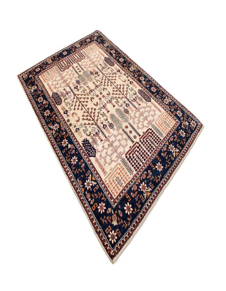 Detail image of  5' 3 x 7' 5  Hand Knotted Luribaft Persian Rug