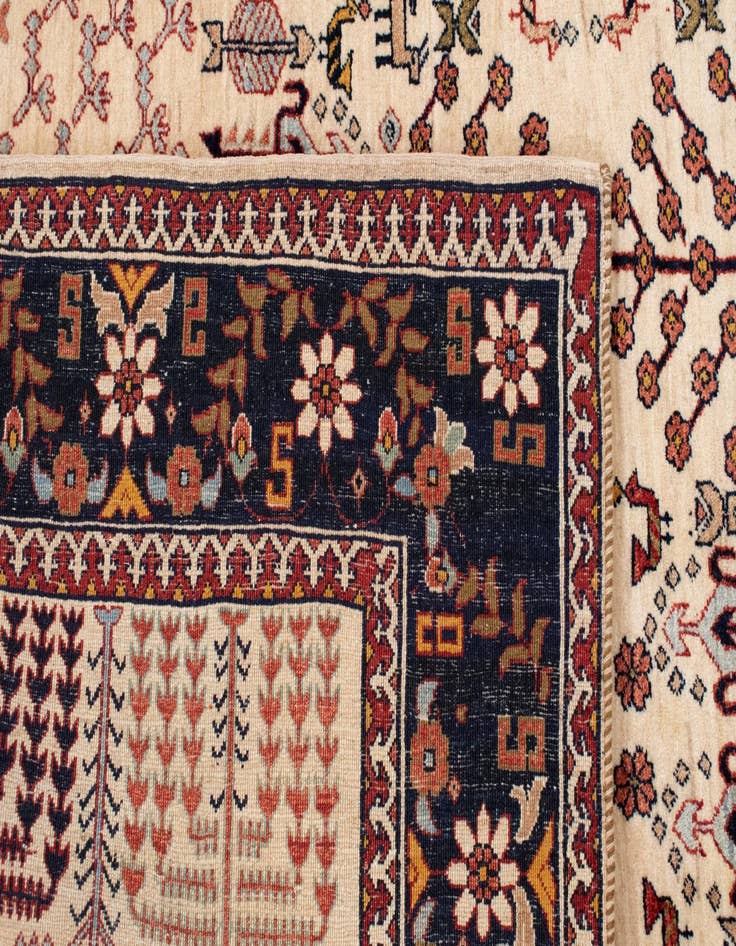 Detail image of  5' 3 x 7' 5  Hand Knotted Luribaft Persian Rug