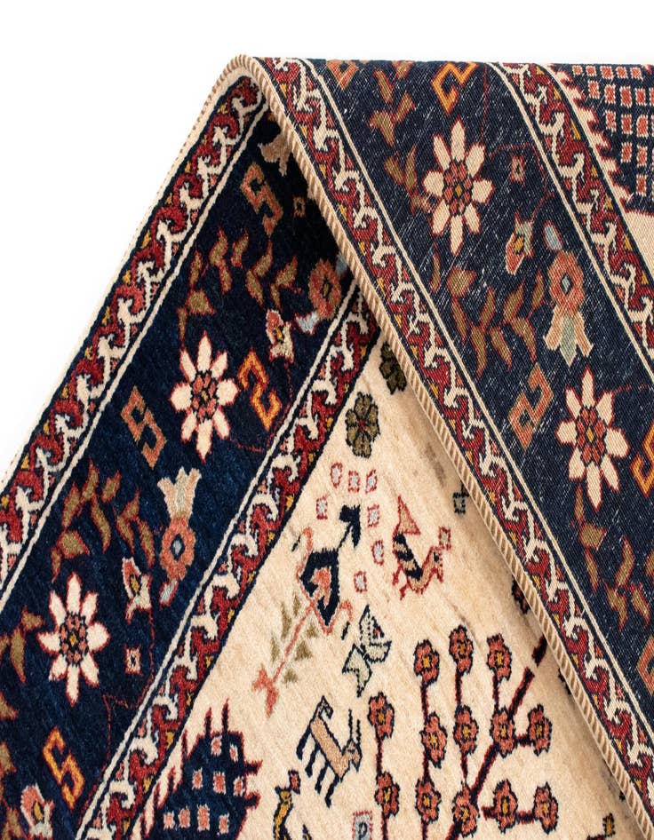 Detail image of  5' 3 x 7' 5  Hand Knotted Luribaft Persian Rug