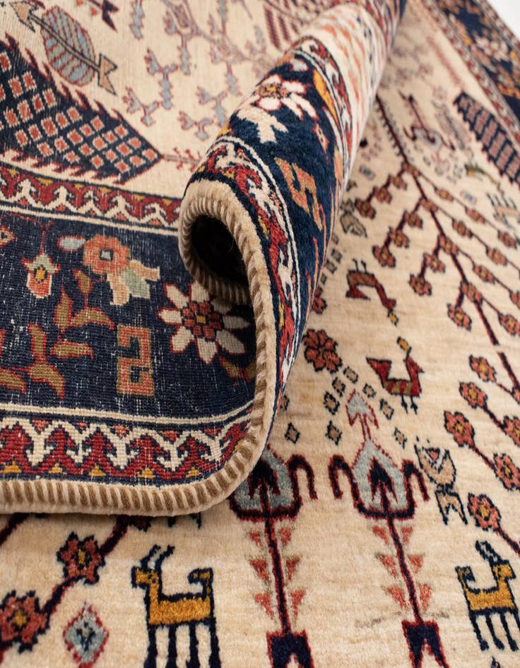 Detail image of  5' 3 x 7' 5  Hand Knotted Luribaft Persian Rug