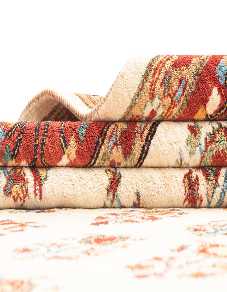 Detail image of  8' x 10'  Hand Knotted Luribaft Rug