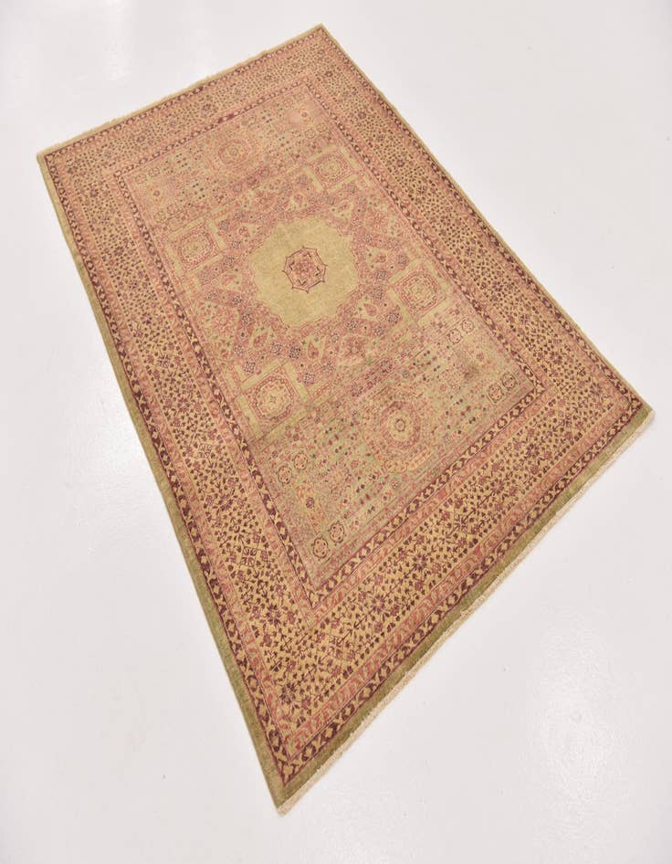 Detail image of  4' 3 x 5' 10  Hand Knotted Mamluk Ziegler Oriental Rug