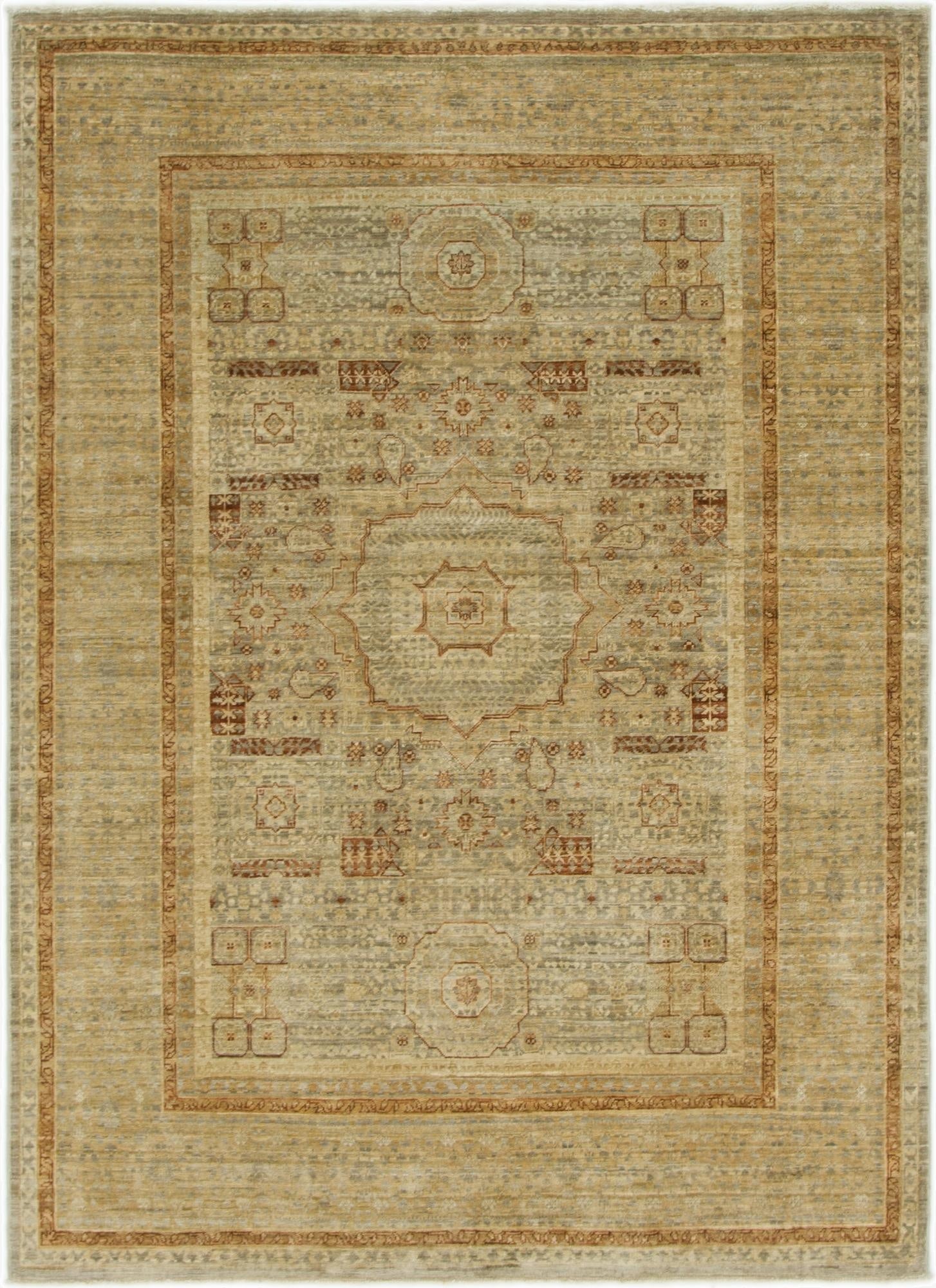  4' 10 x 6' 8  Hand Knotted Mamluk Ziegler Oriental Rug