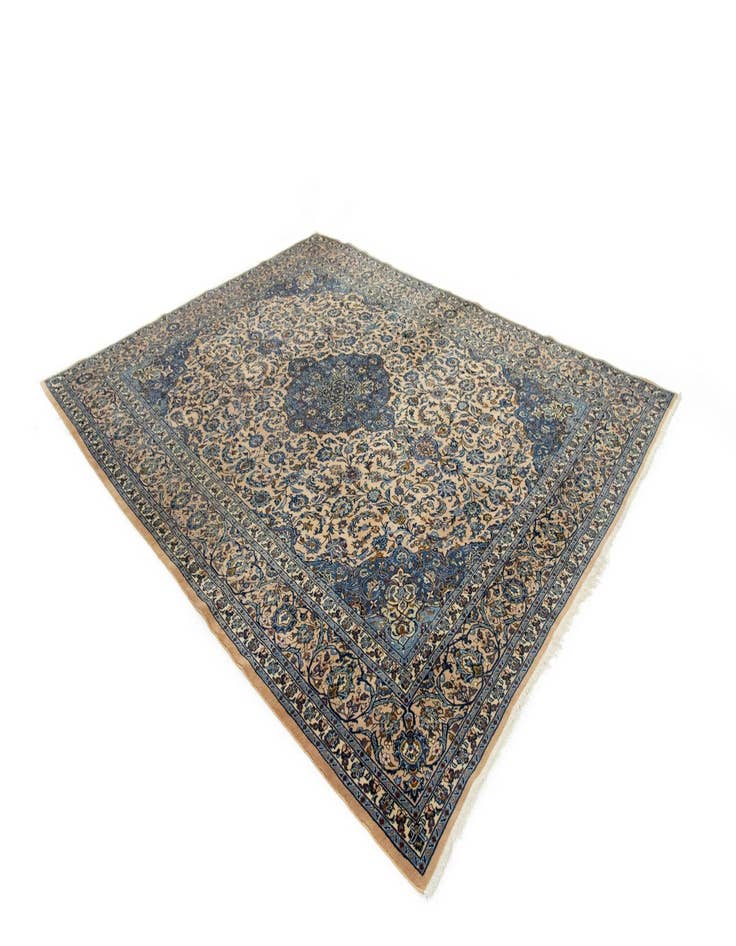 Detail image of  9' 10 x 12' 3  Hand Knotted Mashad Persian Wool Rug