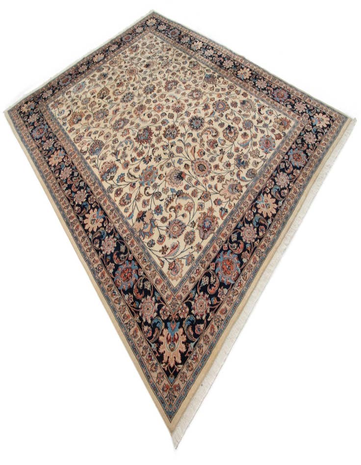 Detail image of  9' 10 x 12' 8  Hand Knotted Mashad Persian Wool Rug