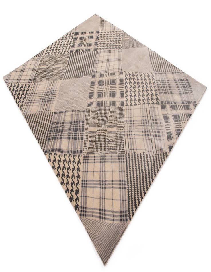 Detail image of  7' 9 x 9' 3 Modern Manshu Wool Rug