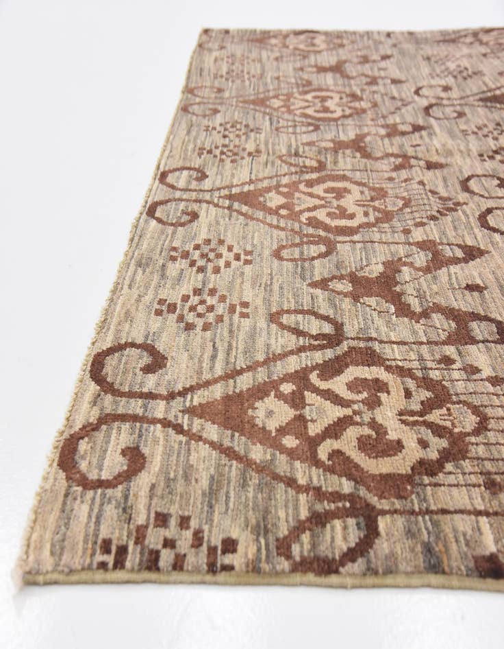 Detail image of  5' 7 x 7' 10  Hand Knotted Modern Ziegler Rug