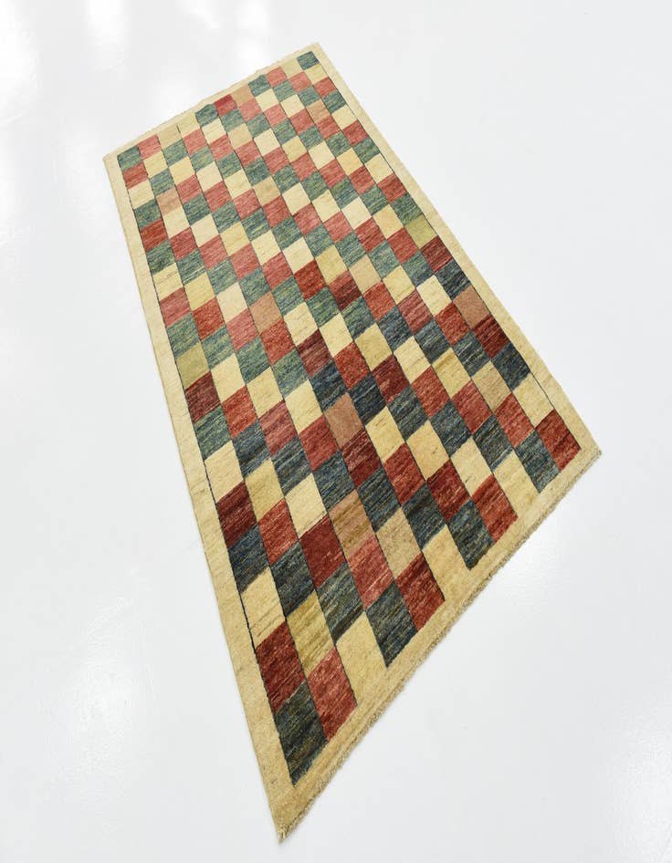 Detail image of  3' 10 x 6'  Hand Knotted Modern Ziegler Oriental Rug