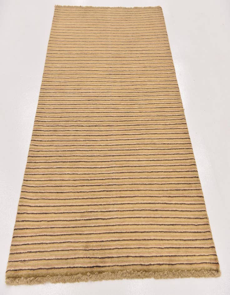 Detail image of  4' 1 x 6' 1  Hand Knotted Modern Ziegler Wool Rug