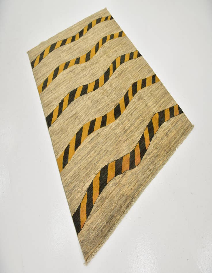 Detail image of  5' x 6' 8  Hand Knotted Modern Ziegler Rug