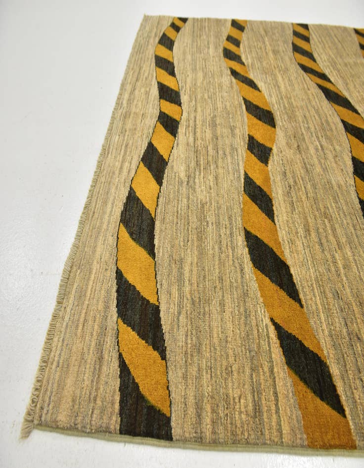 Detail image of  5' x 6' 8  Hand Knotted Modern Ziegler Rug