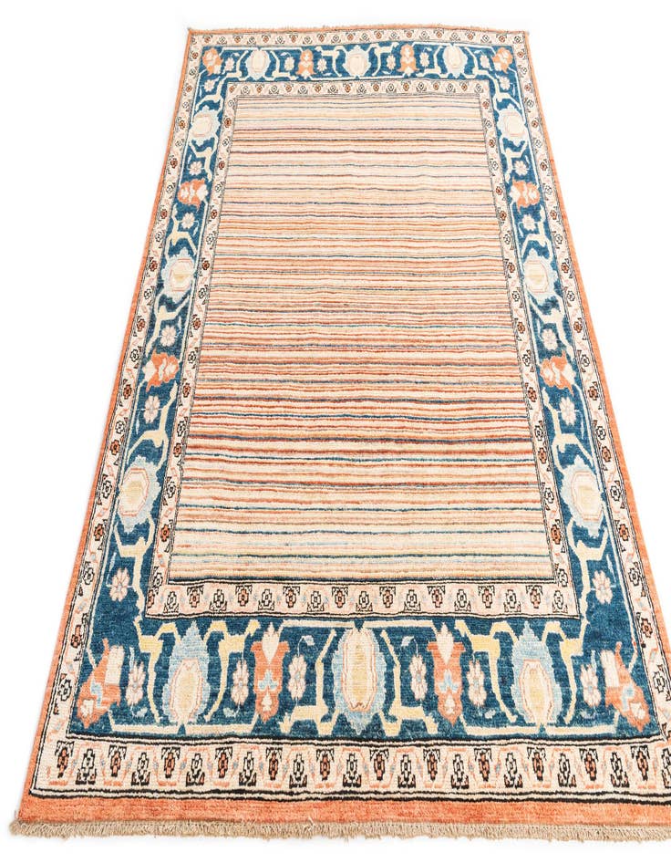 Detail image of  4' 10 x 6' 6  Hand Knotted Modern Ziegler Wool Rug