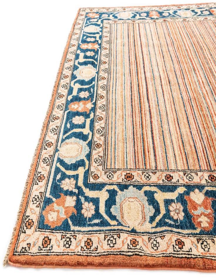 Detail image of  4' 10 x 6' 6  Hand Knotted Modern Ziegler Wool Rug